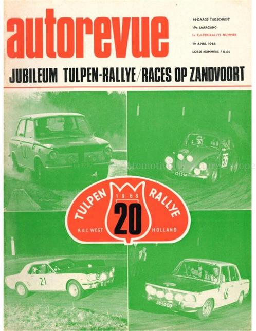 1968 AUTO REVUE MAGAZINE 08 NEDERLANDS, Livres, Autos | Brochures & Magazines