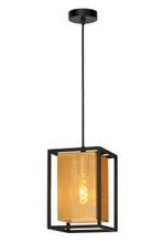Lucide SANSA - Hanglamp E27 Zwart, Huis en Inrichting, Lampen | Hanglampen, Nieuw, Trendy verlichting, Metaal, Verzenden