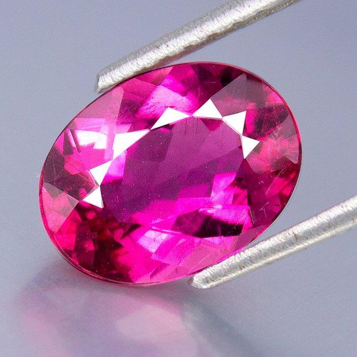 1 pcs Roze Toermalijn - 2.81 ct - nternational Colored, Bijoux, Sacs & Beauté, Pierres précieuses