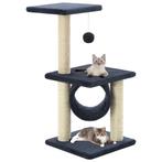 vidaXL Kattenkrabpaal met sisal krabpalen 65 cm donkerblauw, Dieren en Toebehoren, Katten-accessoires, Verzenden, Nieuw