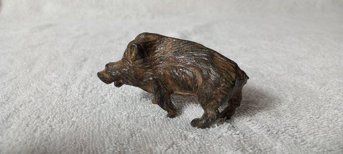 Pierre Chenet (XX-XXI) - sculptuur, Le Sanglier - 4 cm -, Antiquités & Art, Curiosités & Brocante