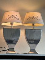 Tafellamp - Metaal, textiel enz - Twee tafellampen