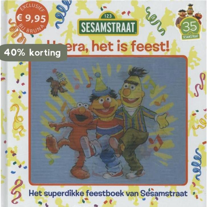 Sesamstraat - Hoera het is feest! 9789086511884, Boeken, Kinderboeken | Baby's en Peuters, Gelezen, Verzenden