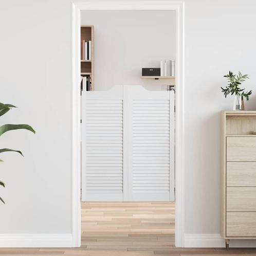 vidaXL Draaideuren louvredesign 2 paar 100x80 cm wit, Doe-het-zelf en Bouw, Deuren en Vliegenramen, Nieuw, Verzenden
