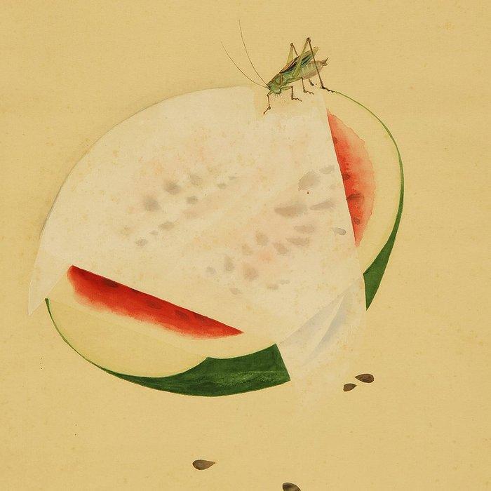 Watermelon and Grasshopper with Original Box (Tomobako) -, Antiek en Kunst, Antiek | Overige Antiek
