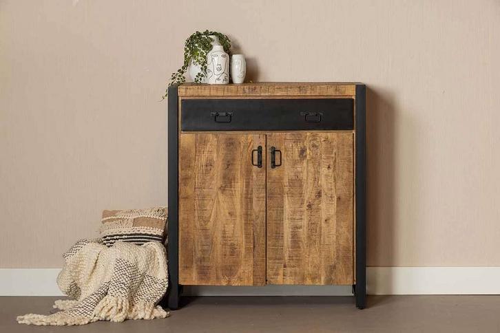 Mangohouten Kast Nola 100 cm, Huis en Inrichting, Kasten | Overige, Nieuw, Verzenden