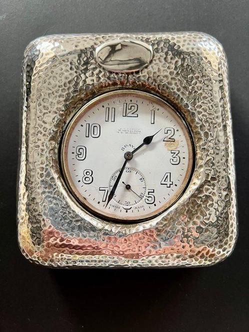 Zakhorloge - J.C. Vickery - Gepatineerd met zilver -, Antiek en Kunst, Antiek | Klokken