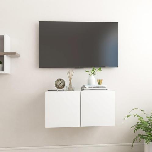 vidaXL Tv-hangmeubel 60x30x30 cm wit, Huis en Inrichting, Kasten |Televisiemeubels, Nieuw, Verzenden