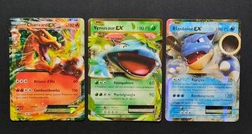 Pokémon - 3 Card - Charizard Ex - Blastoise Ex - Venusaur Ex