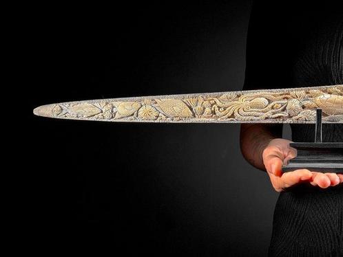 Geen minimumbedrag - Een groot handgesneden, Antiek en Kunst, Kunst | Designobjecten