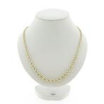 Gouden gedraaide schakel collier | 46,5 cm (schakelketting), Ophalen of Verzenden, Gebruikt, Overige kleuren, Goud