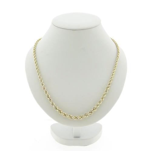 Gouden gedraaide schakel collier | 46,5 cm (schakelketting), Handtassen en Accessoires, Kettingen, Overige kleuren, Gebruikt, Goud