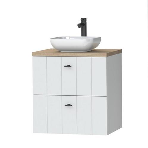 Tiger Maryport Meubelset 60 cm met 2 lades Mat wit incl, Doe-het-zelf en Bouw, Sanitair, Bad, Nieuw, Ophalen of Verzenden