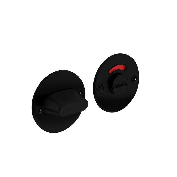 WC slot 2mm dun schroefgaten zwart RVS, Doe-het-zelf en Bouw, Hang- en Sluitwerk, Slot, Nieuw, Ophalen of Verzenden