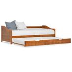 vidaXL Bedbank uittrekbaar grenenhout honingbruin 90x200 cm, Huis en Inrichting, Verzenden, Nieuw