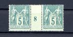 Frankrijk 1898 - Vintage 8 op Salie 5cts groen type II -