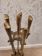 Haardstel - Haardset 5 delig - Werkgereedschap Art Deco