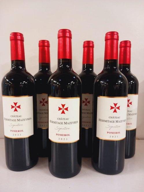 2021 Château Hermitage Mazeyres Signature - Pomerol - 6, Verzamelen, Wijnen