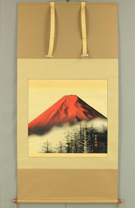 Red Mt. Fuji with Original Double Box (Tomobako) - Suzuki, Antiek en Kunst, Antiek | Overige Antiek