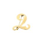 Gouden letter broche; Letter L (vintage, gouden broche), Handtassen en Accessoires, Broches, Ophalen of Verzenden, Gebruikt, Overige kleuren