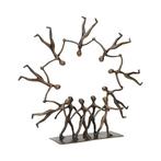 Beeldje, People in a cirkle - 40 cm - Brons