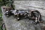 sculptuur, Creeping Panther - 41 cm - Gietijzer, Antiek en Kunst