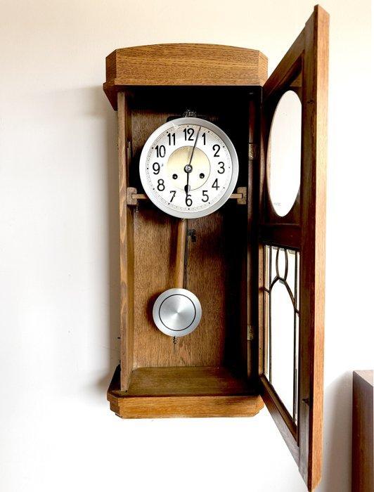 Wandklok - Kienzle - Hout, Messing - 1910-1920, Antiek en Kunst, Antiek | Klokken