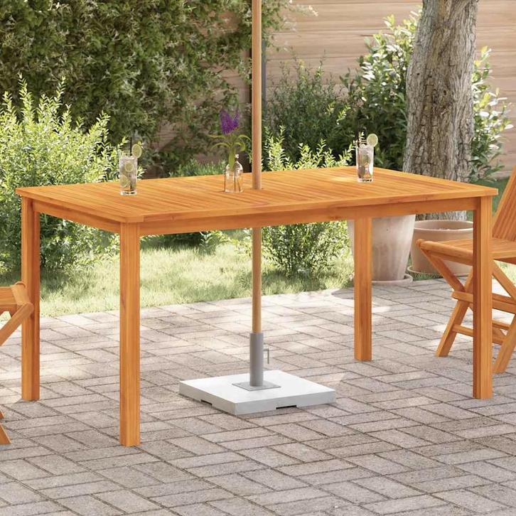 vidaXL Tuintafel 150x90x74 cm massief acaciahout, Tuin en Terras, Tuintafels, Nieuw, Verzenden