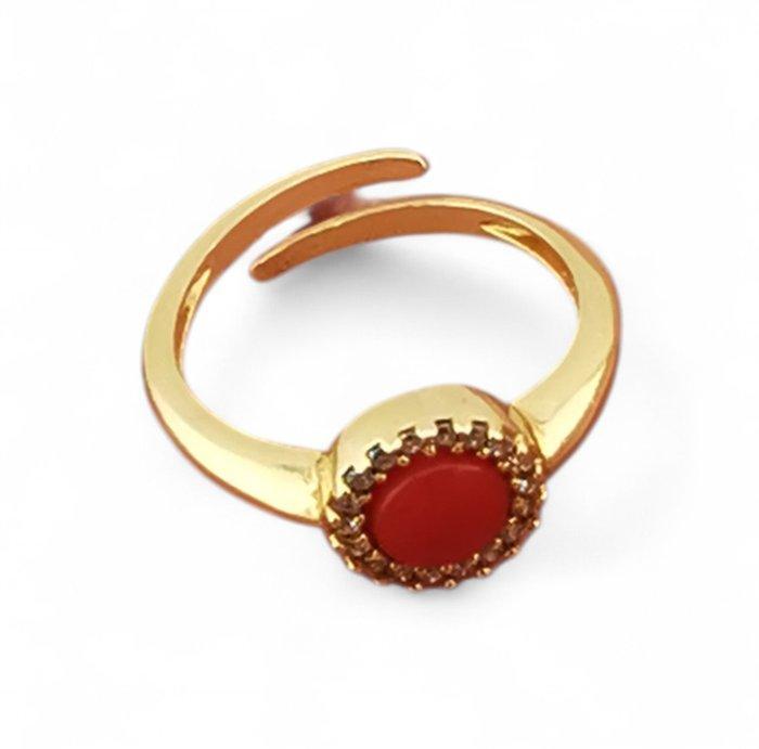 Koraal - Argento 925 - Ring - Artigianato Italiano, Antiek en Kunst, Curiosa en Brocante