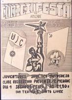 Poster die een vriendschapsfeest adverteert voor UJC, Verzenden, Nieuw, Overige onderwerpen, Met lijst