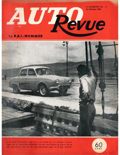 1956 AUTO REVUE MAGAZINE 4 NEDERLANDS, Boeken, Auto's | Folders en Tijdschriften, Ophalen of Verzenden