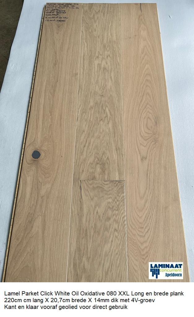 Meerdere Lagen Lamel Parket Klik Oil Eik Bru. 080 long plank, Huis en Inrichting, Stoffering | Vloerbedekking, Bruin, 75 m² of meer