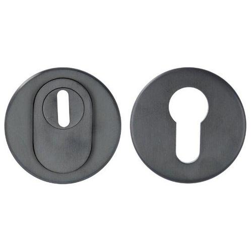 SKG3 Veiligheid-Rozet Met Kerntrekbeveiliging PVD Gunmetal, Doe-het-zelf en Bouw, Raamkozijnen en Schuifdeuren, Ophalen of Verzenden