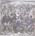 Spotprent over de eerste film in de Raad van State (Lithos), Verzenden