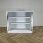 roldeurkast vv 2 legborden (hxbxd) 105x120x43 cm, wit, Gebruikt