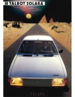 1984 TALBOT SOLARA BROCHURE NEDERLANDS, Nieuw