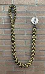 Lederen honden riem brown/yellow, Ophalen of Verzenden, Nieuw