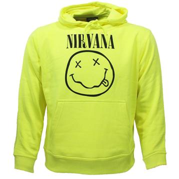 Nirvana Neon Geel Smiley Hoodie Trui Sweater - Officiële