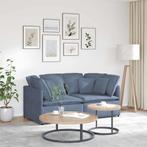 vidaXL Modulaire bank met kussens corduroy stof blauw, Huis en Inrichting, Zetels | Zetels, Verzenden, Nieuw
