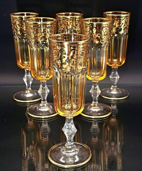 Artemisia - Champagne fluitje (6) - Monet - Kristal, Antiquités & Art, Antiquités | Meubles | Tables