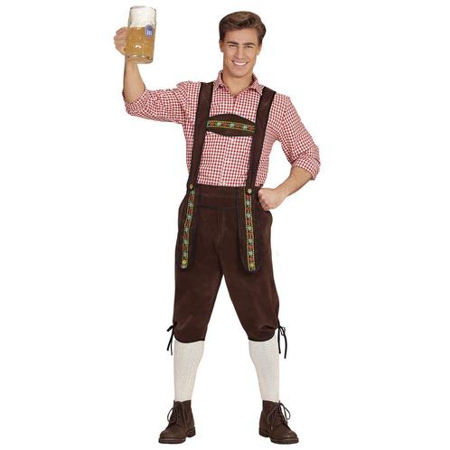 Oktoberfest Lederhose Bruin Heren, Hobby & Loisirs créatifs, Articles de fête, Envoi