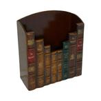 Tijdschriftenhouder - in vorm van klassieke boeken - Mahonie