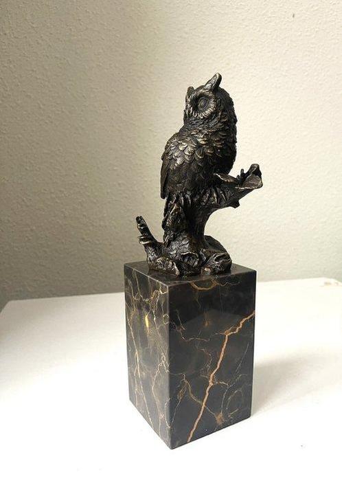 Figuur - Milo - Brons-Wijze Uil=gesigneerd - 2,8 kg -, Antiek en Kunst, Curiosa en Brocante