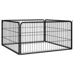 vidaXL Hondenkennel 4 panelen 100x50 cm gepoedercoat staal, Verzenden, Nieuw