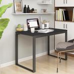 vidaXL Computerbureau 110x60x73 cm spaanplaat zwart, Huis en Inrichting, Verzenden, Nieuw
