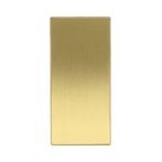 Blindplaatje rechthoekig verdekt PVD mat goud, Bricolage & Construction, Ophalen of Verzenden