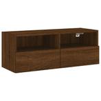 Tv-kast Bruin Eik Zwevend - Retour deal - Kleine woonst, Huis en Inrichting, Verzenden, Nieuw, 50 tot 100 cm, Minder dan 100 cm