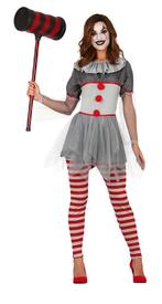 Killer clown Halloween Kostuum Dames, Verzenden