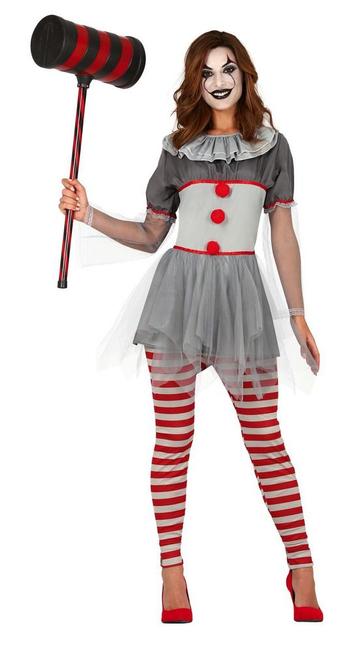 Killer clown Halloween Kostuum Dames, Verzenden