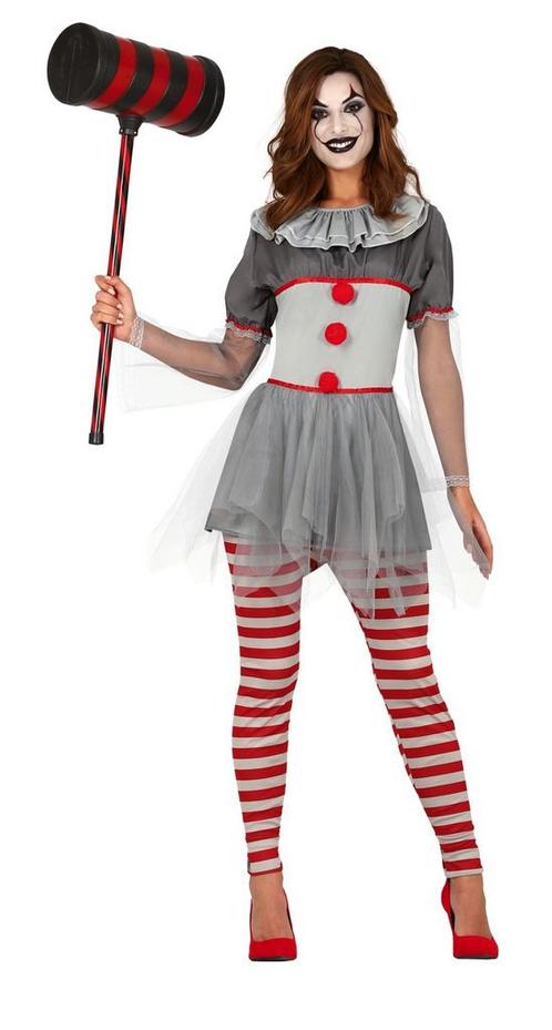 Killer clown Halloween Kostuum Dames, Hobby en Vrije tijd, Feestartikelen, Nieuw, Verzenden